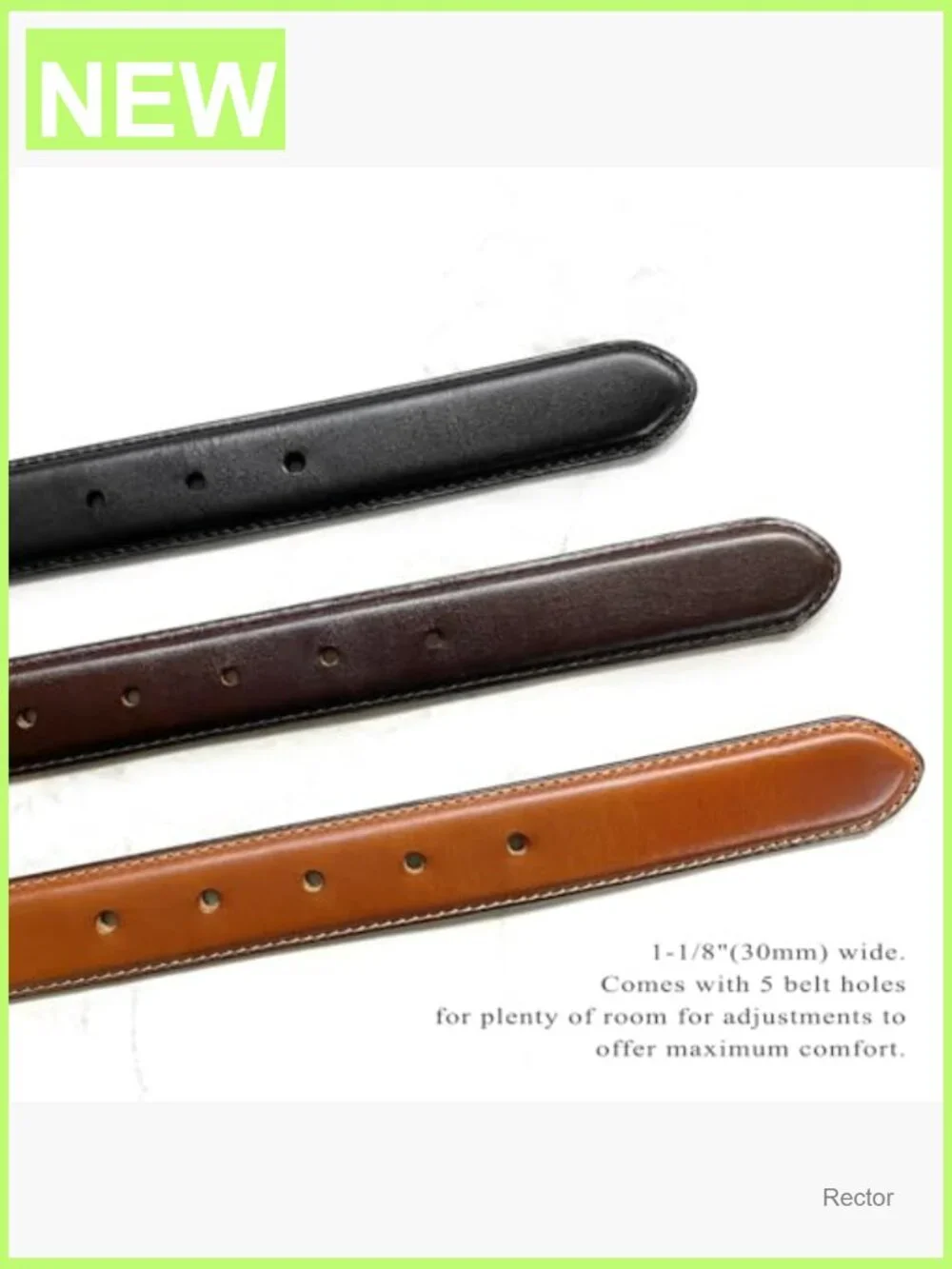 Men's Genuine Leather Dress Belt 1-1/8